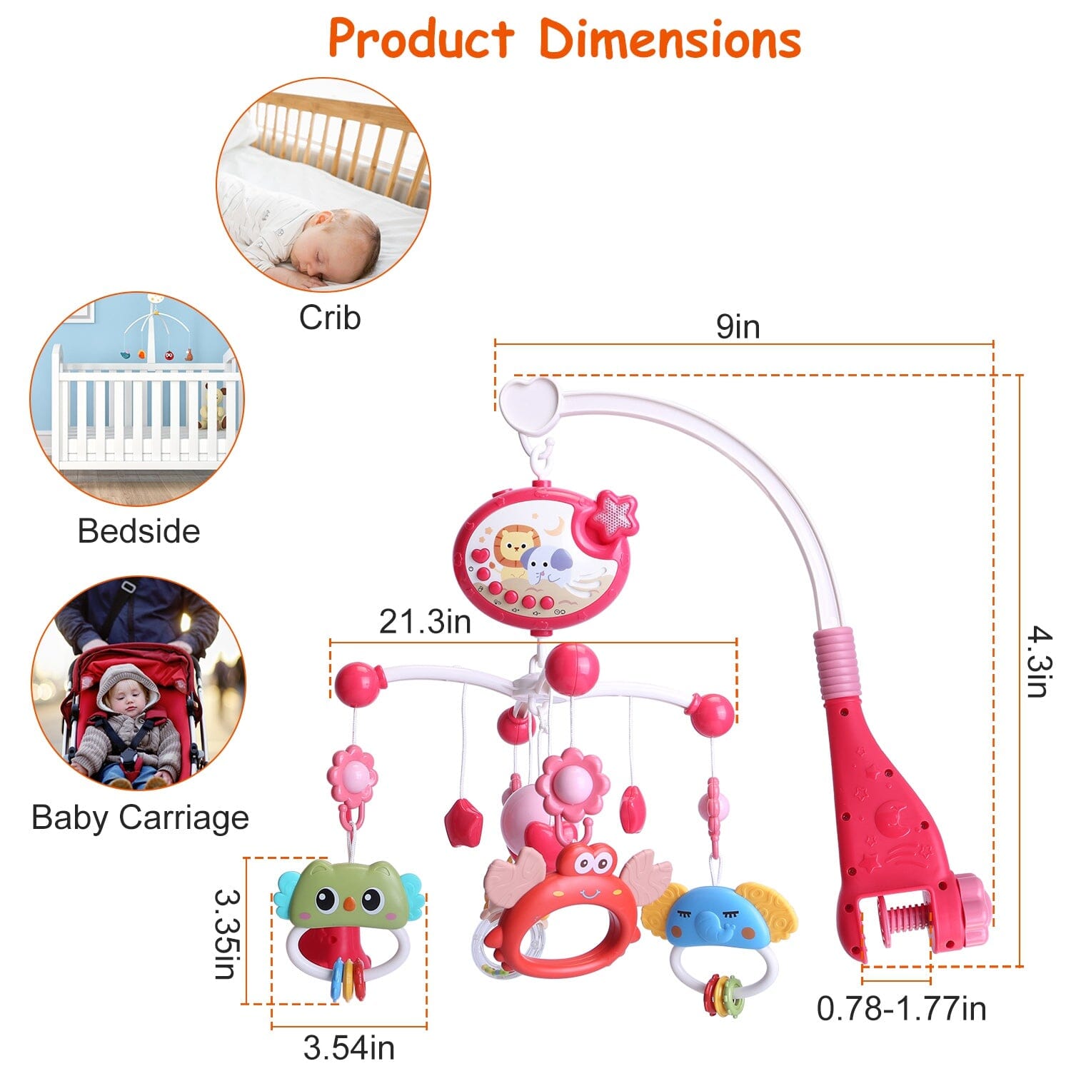 Baby Musical Crib Bed Bell Rotating Mobile Star Projection Inexpensive Cheap Online