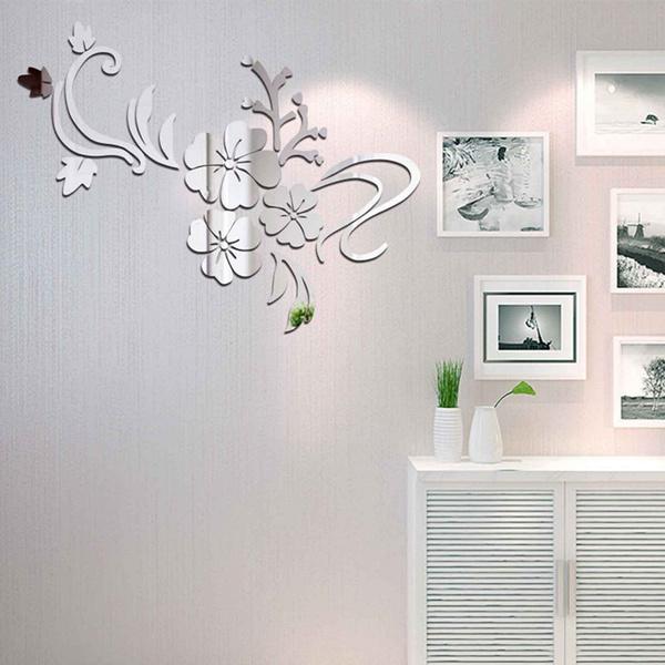 3D Mirror Flower Removable Wall Sticker Outlet Extremely