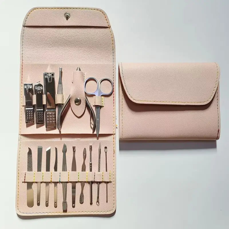 16-Pieces: Nail Clippers Manicure Tool Set with Portable Travel Case Free Shipping Official