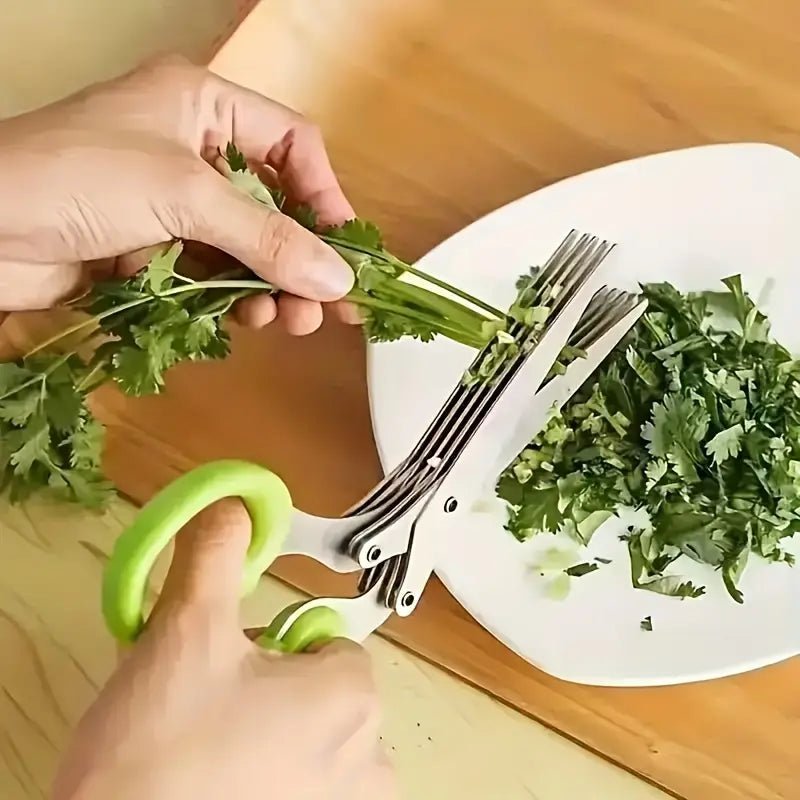 5-Blade Stainless Steel Herb Scissors Set - Versatile Kitchen Shears New Arrival Cheap Online