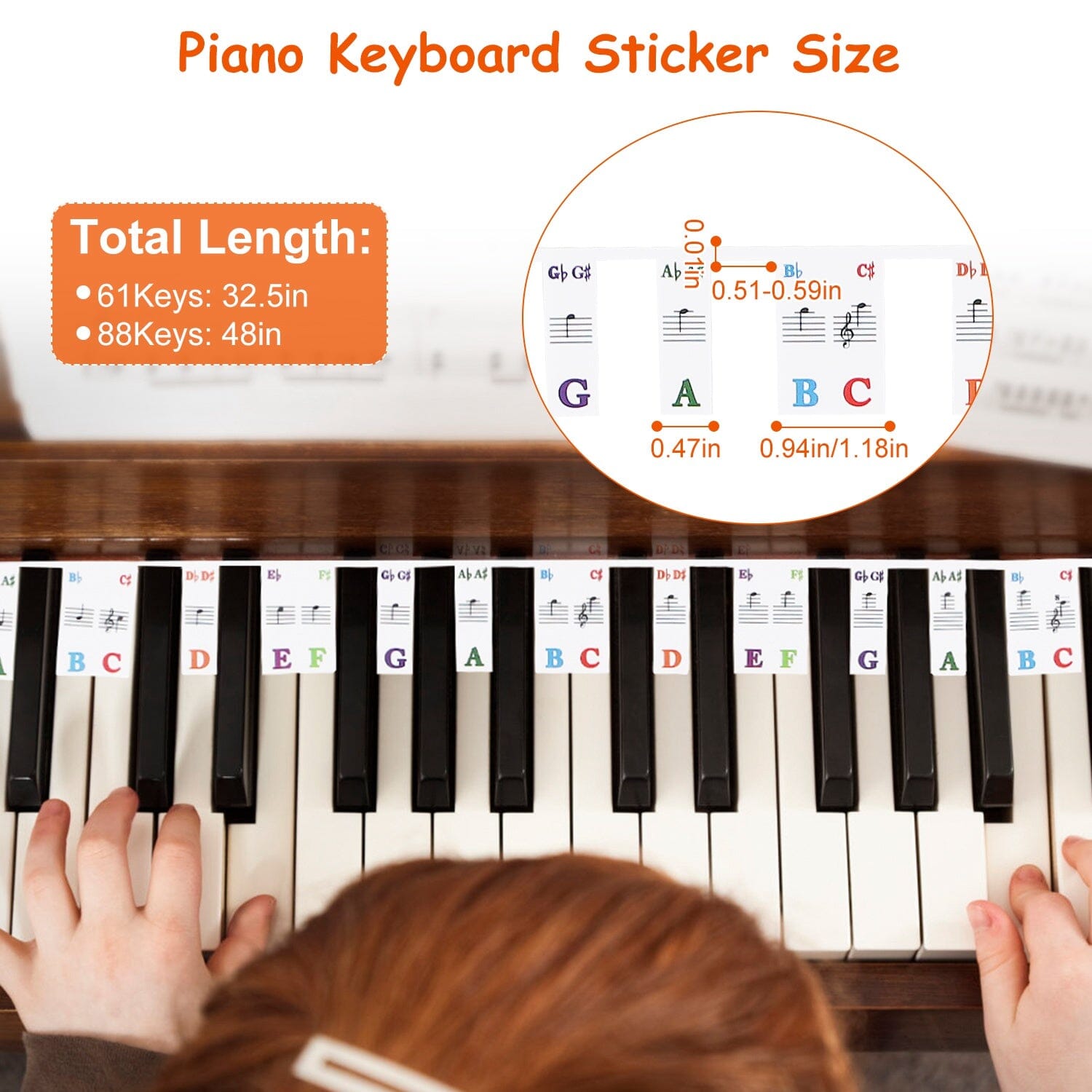 Removable PVC Piano Keyboard Stickers Discount Fast Delivery