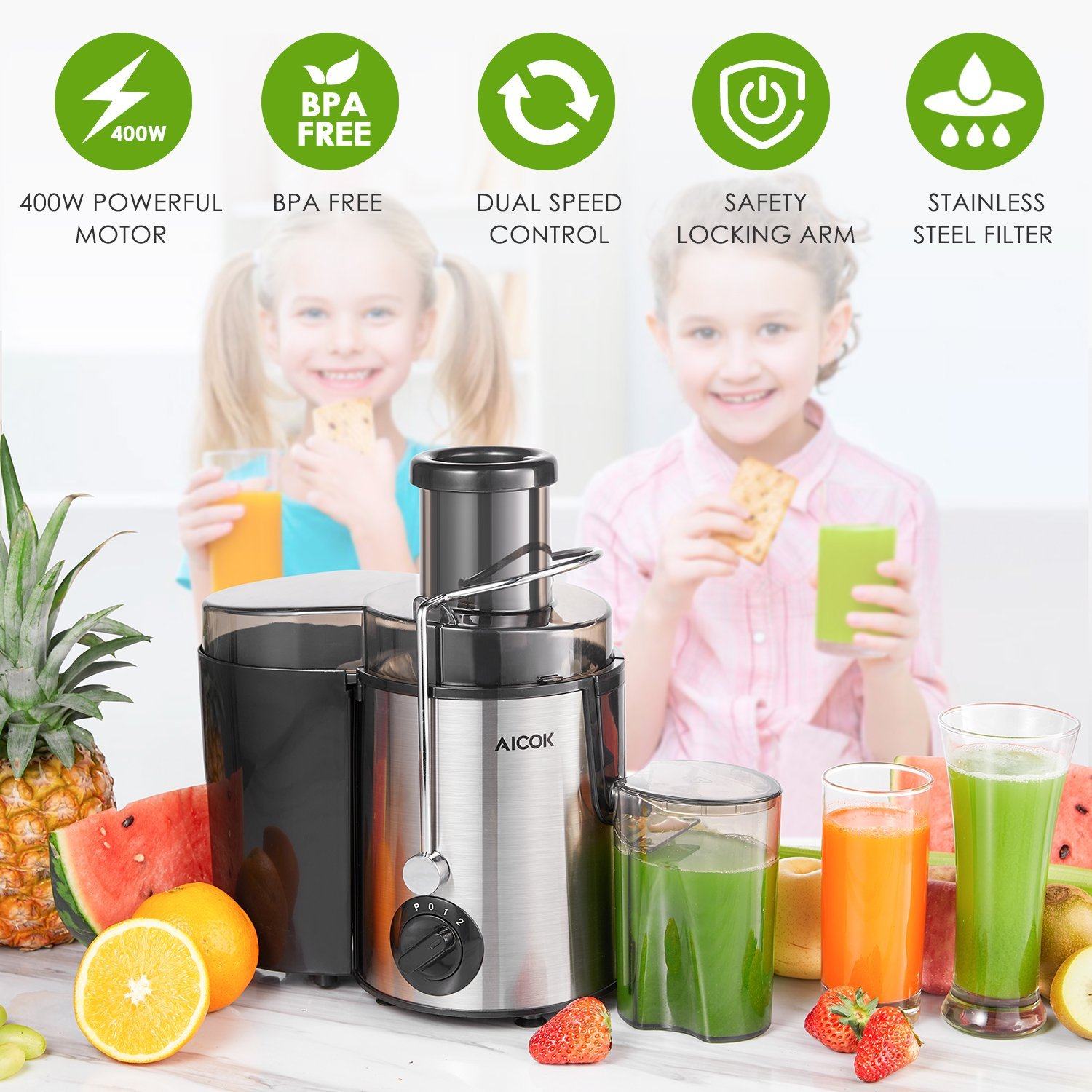 Aicok Juicer Centrifugal Juicer for Whole Fruit and Vegetable Sale Online Online