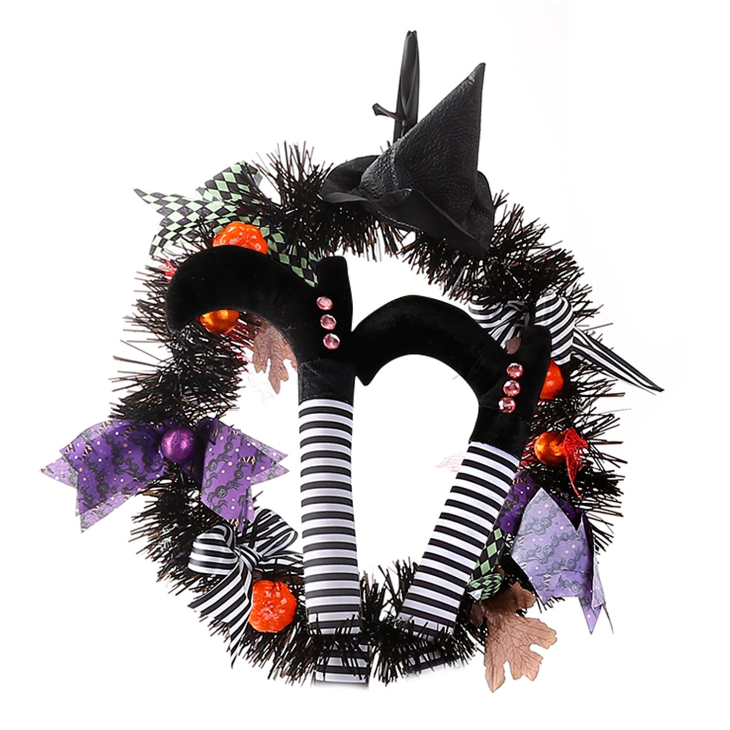 Halloween Witch Wreath Pumpkin Decorations Outlet Low Pice Fee Shipping