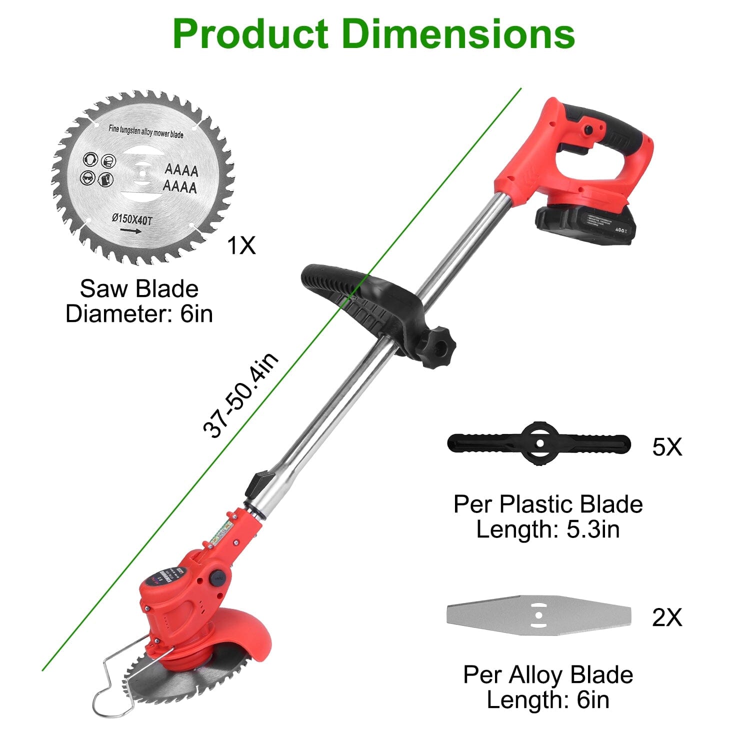 Rechargeable Electric Cordless Grass Trimmer with Alloy Saw Blade Free Shipping 2025