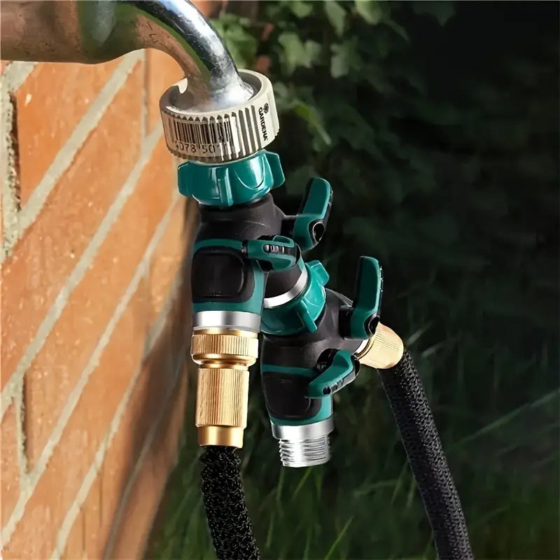 Hose Splitter 2 Way 3/4 Faucet Y Connector with Shut-off Valve Cheap Visit