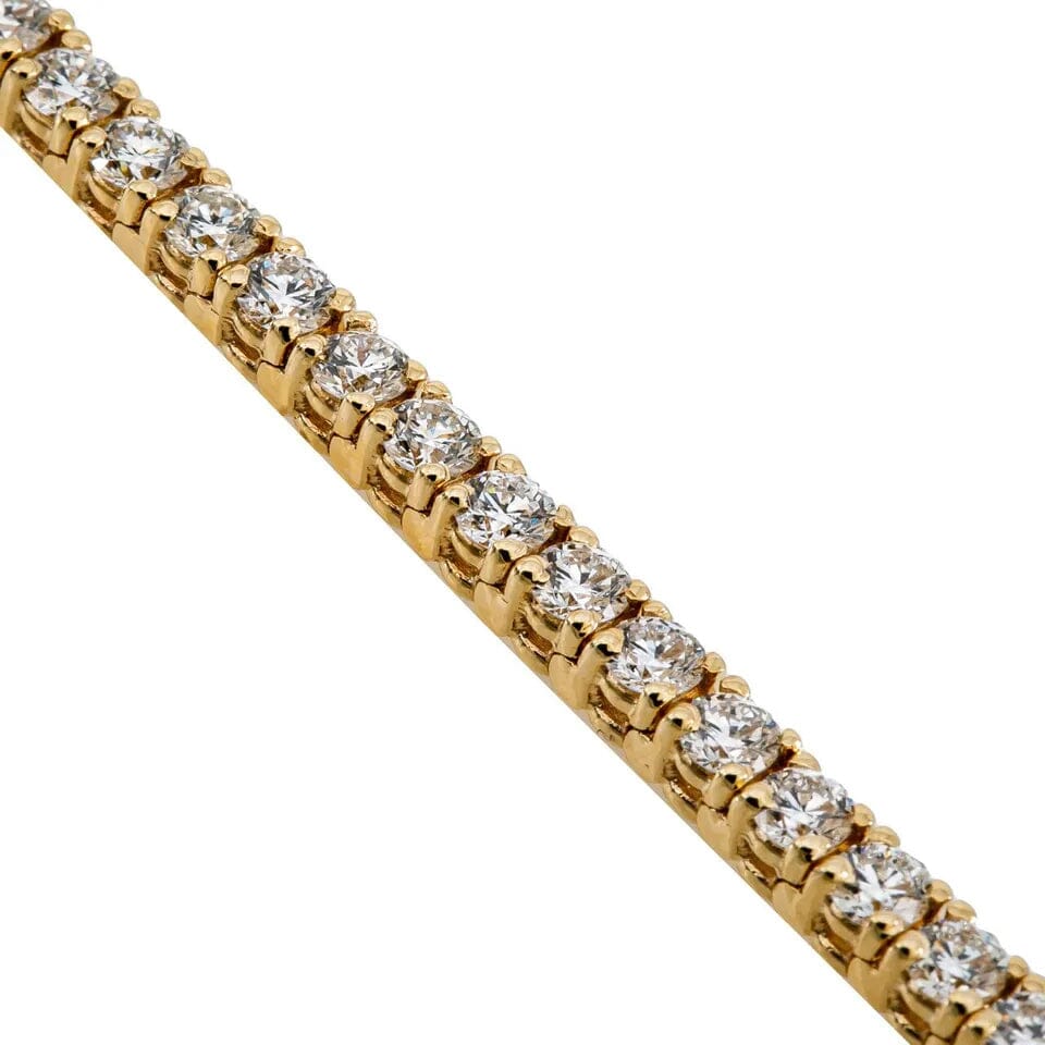 2 Ct TW Round-Cut Natural Diamond Tennis Bracelet 14K Gold 7 Women's Discount Collections