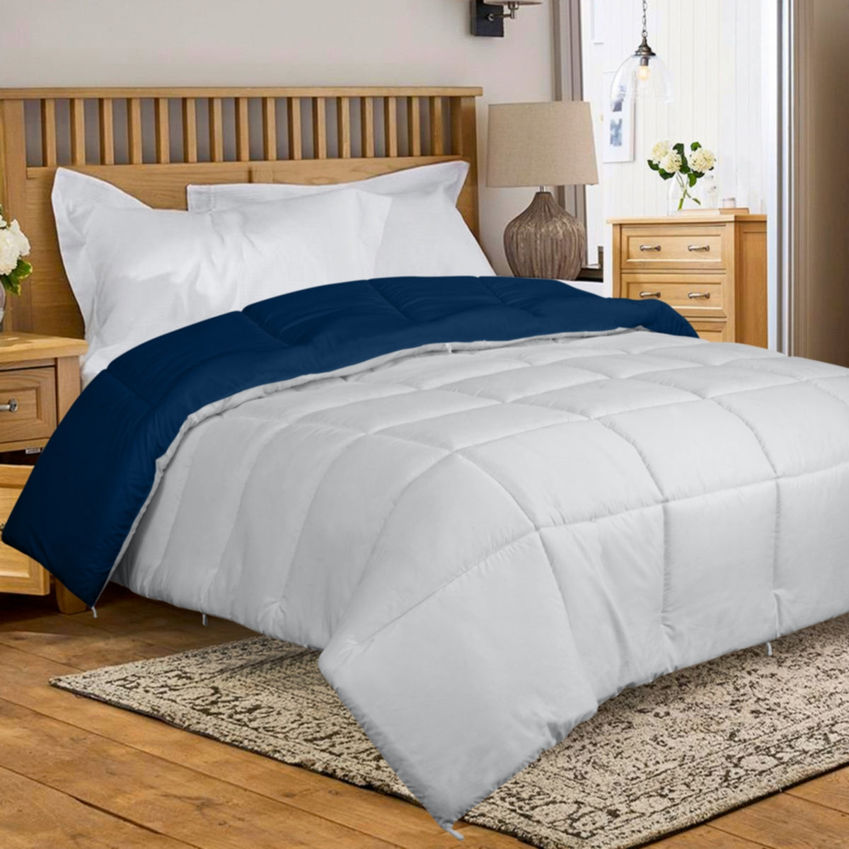 Royale All Season Down Alternative Lightweight Quilted Bedding Comforter with Corner Tabs 100% Authentic Sale Online