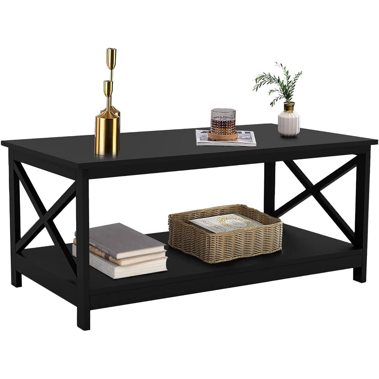 Lecut 39.56” L Concise Style Coffee Table Oxford Console Table Stockist Online