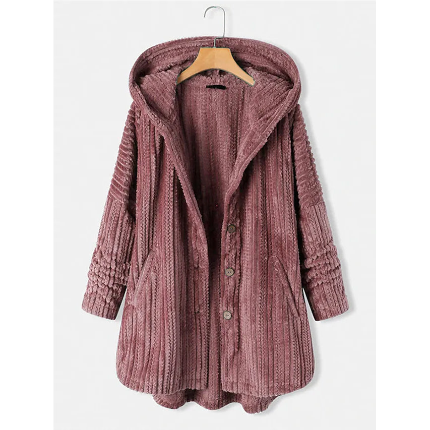 Women's Plus Size Coat Button Pocket 2025 Unisex Online