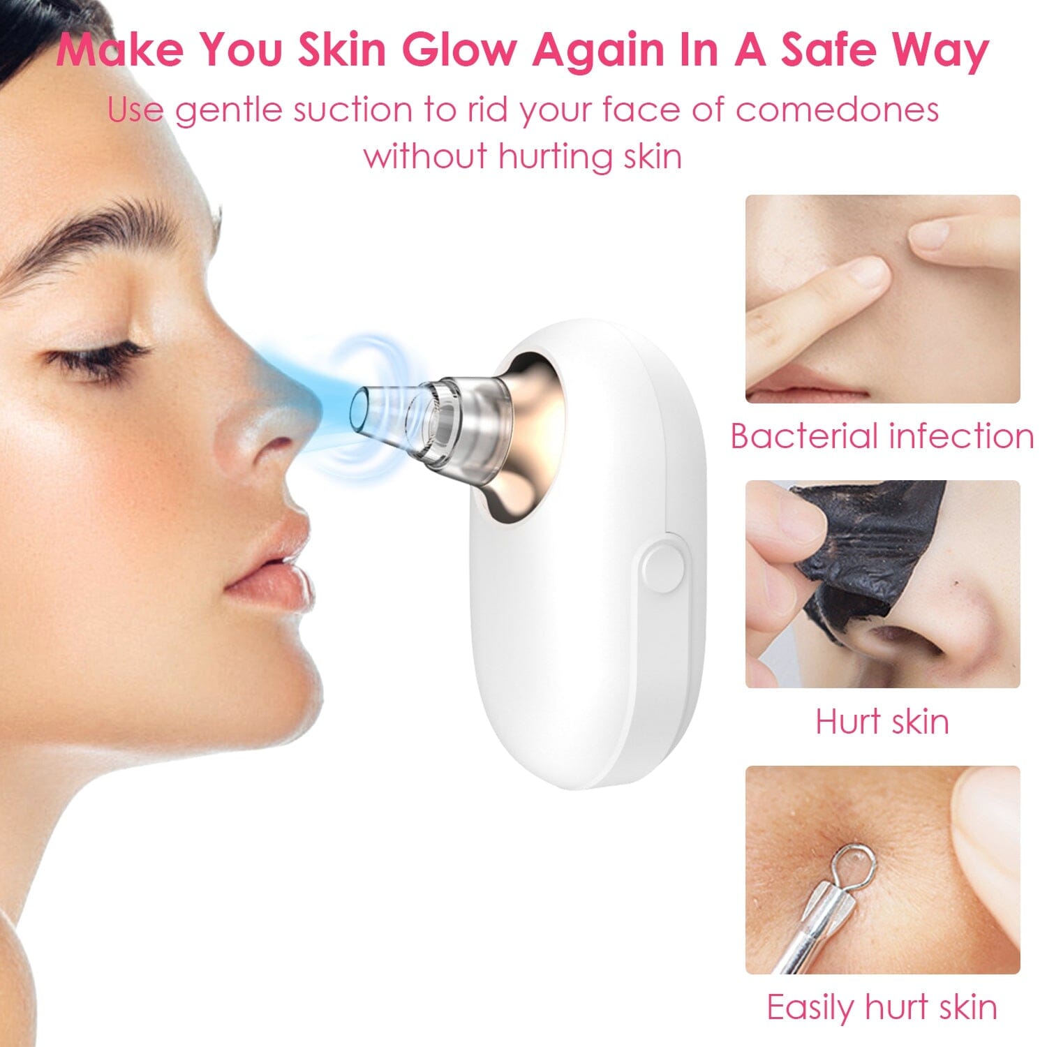 Electric Blackhead Comedone Extractor Tool Facial Pore Cleaner Free Shipping Sale Online