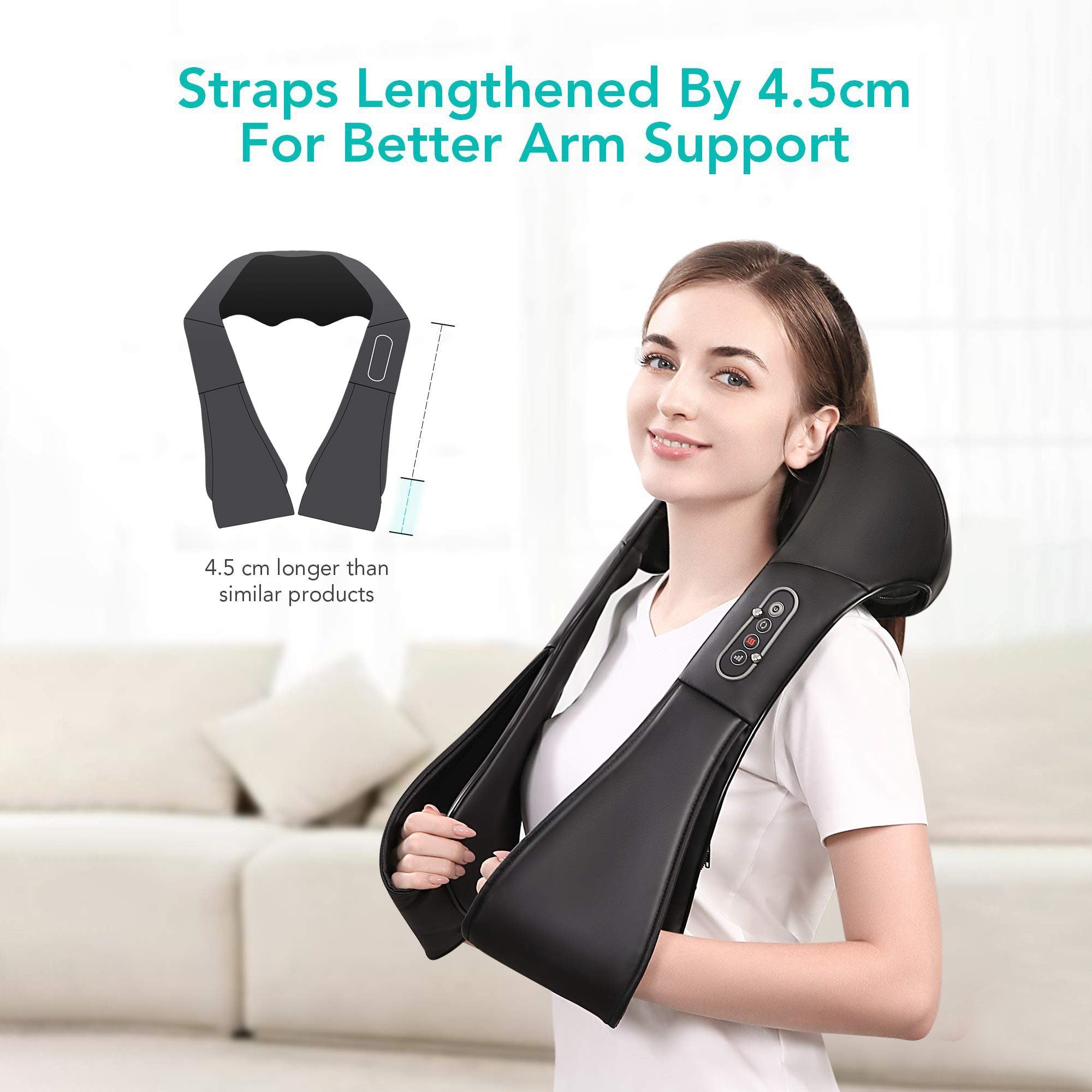 Naipo Shiatsu Back and Neck Massager with 3 Levels Adjustable Heating Discount 2025 Newest