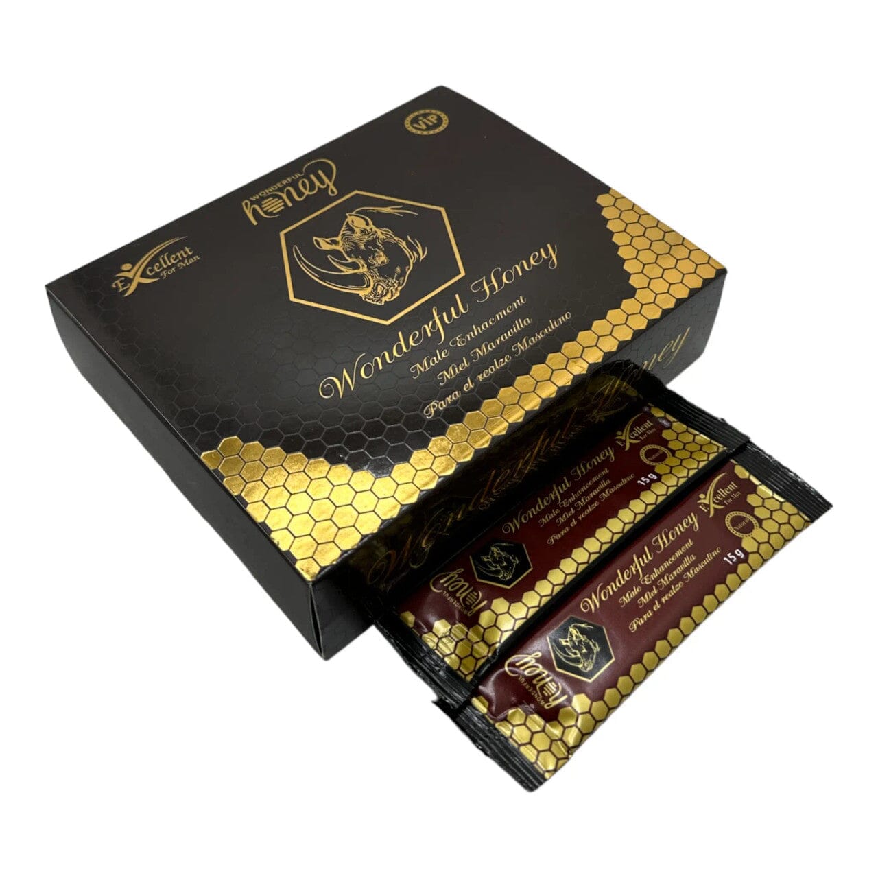 12-Pack: Royal Honey for Men with Panax Ginseng Root& Tribulus, Flower Honey 12 x 15 Gram Sachets Rino (Burgandy) Discount From China