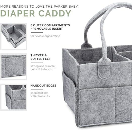 Parker Baby Diaper Caddy - Nursery Storage Bin and Car Organizer for Diapers and Baby Wipes Cheap Wiki