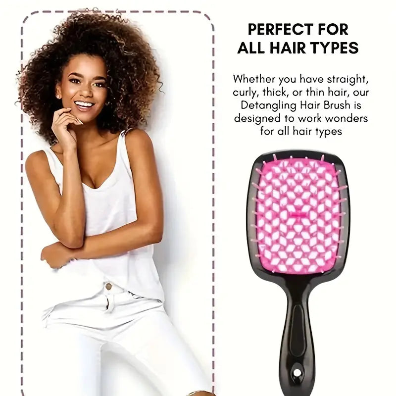 Hollow Out Hairdressing Comb Anti-Static Detangling Hair Brush Scalp Massage Hair Brush For All Hair Types For Cheap Cheap Online