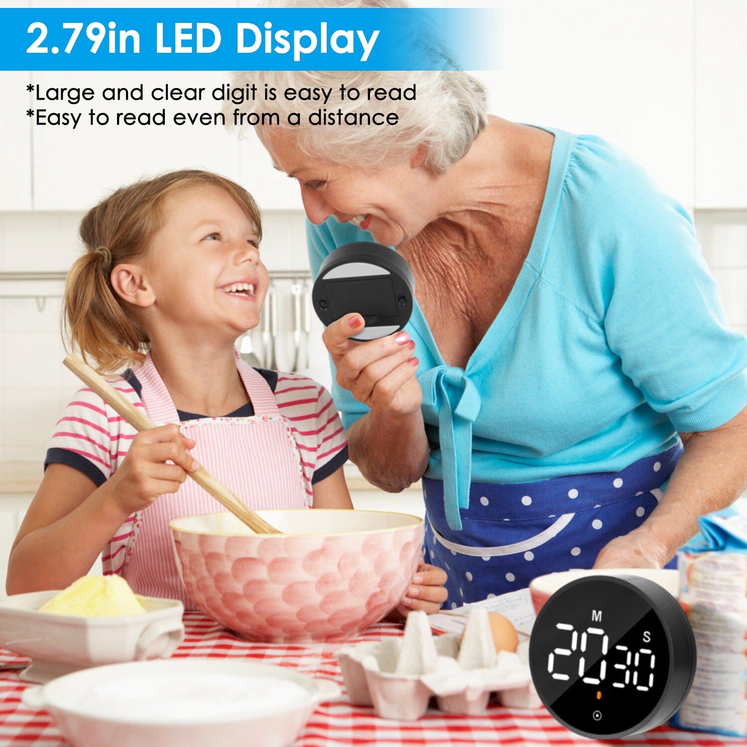 2.79 LED Digital Electronic Countdown Timer Dimmable Mutable Magnetic Clock Perfect Sale Online