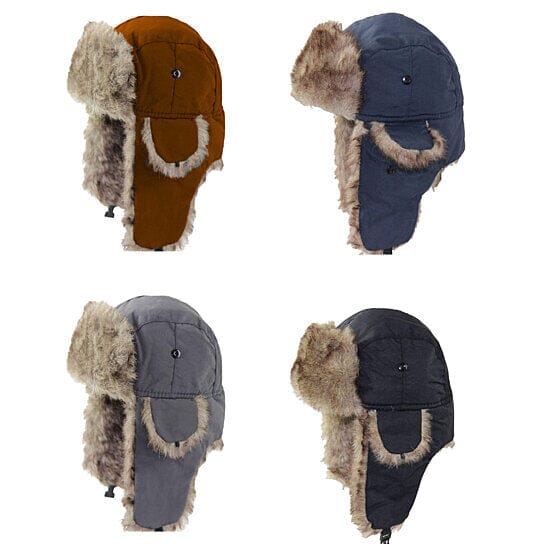 2-Pack: Men's Ushanka Winter Faux Fur Hat with Ear Flaps Free Shipping Release Dates