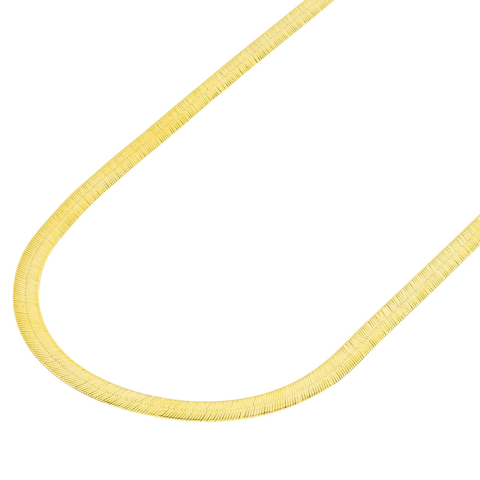 14K Yellow Gold Solid Womens 4mm High Polish Silk Herringbone Chain Necklace Cheap Pice Store