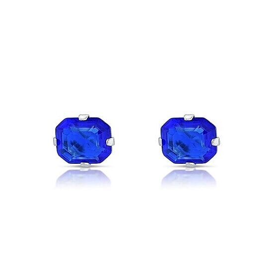 1.3 Carat Cz Asscher-Cut Sterling Silver Stud Earrings Sale Big Discount