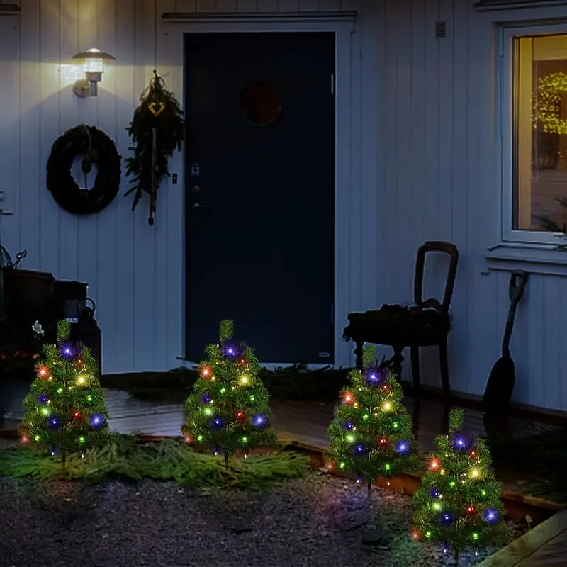 2-in-1 Solar Christmas Tree Lawn Light Sale High Quality