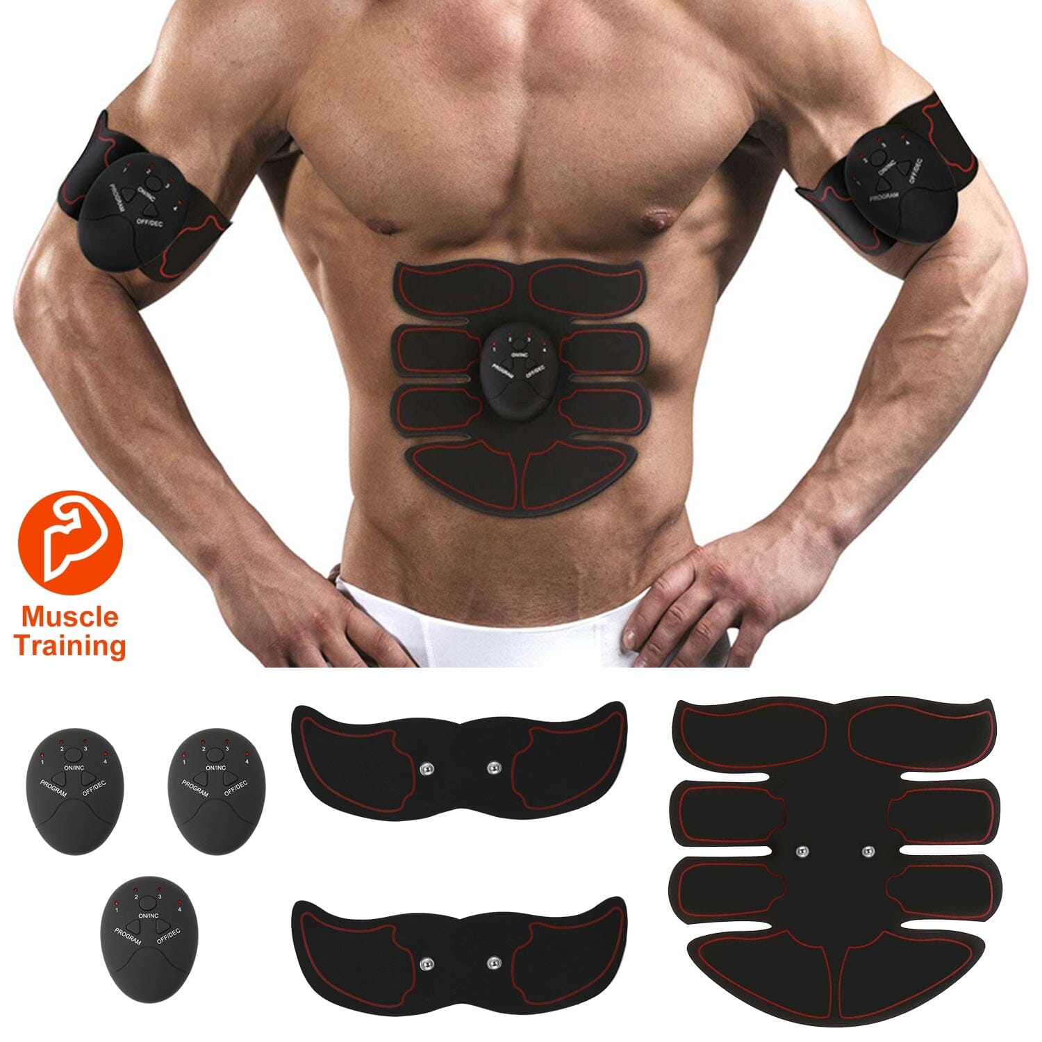 Abs Stimulator Muscle Toner EMS with 6 Modes Free Shipping Largest Supplier