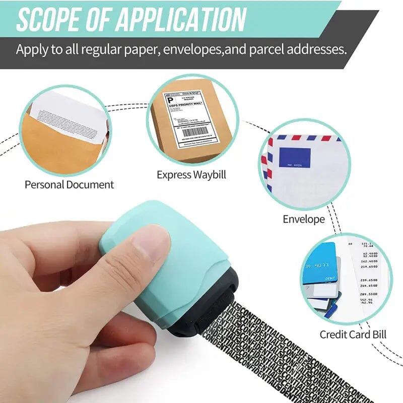 3-Pack: Identity Protection Roller Stamp With Credit Card Online