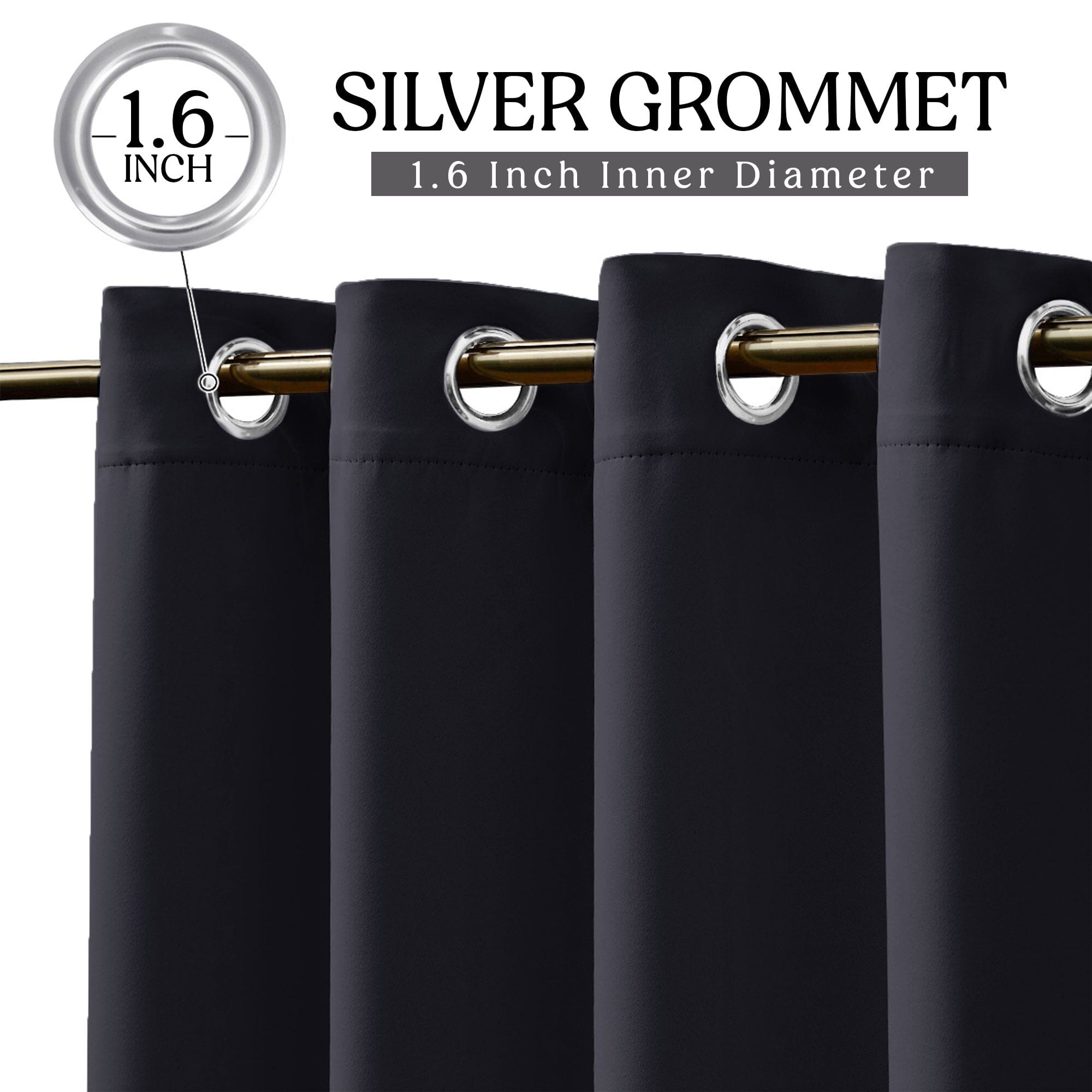 2-Piece Set: Blackout Curtains Double Panel Thermal Insulated Room Darkening Curtain Pair Grommet Top Design Cheap Sale Outlet Locations