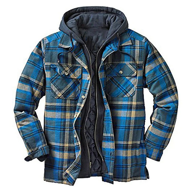 Men's Winter Parka Jacket Cotton Hooded Shirt Jacket Factory Outlet For Sale