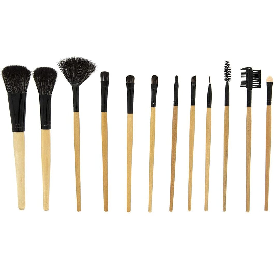 13-Pieces Set: LILT BEAUTY Makeup Brush Set with Blush Foundation Eyeshadow Concealer Liner Sponge Fan and Eyebrow Discount Latest Collections