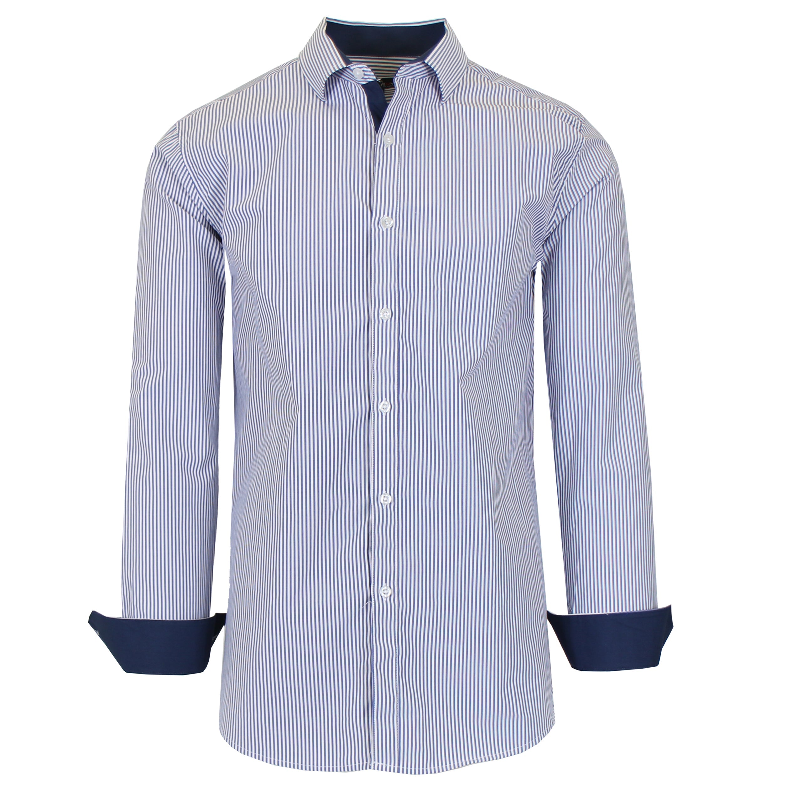 Men's Long Sleeve Slim Fitting Gingham Pattern Dress Shirts Discount Wholesale