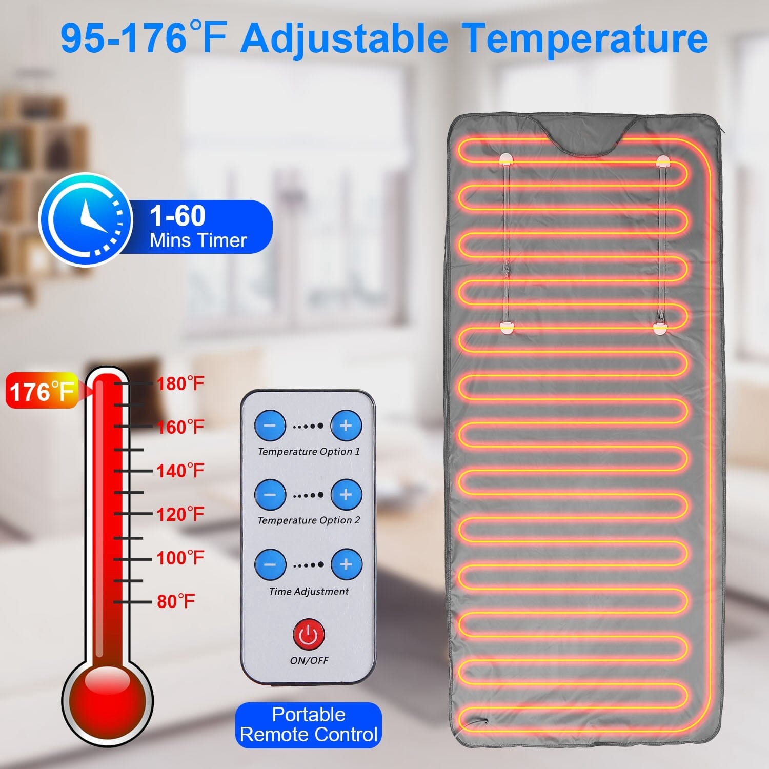 5.9 X 2.6 Ft. Infrared Sauna Blanket Inexpensive