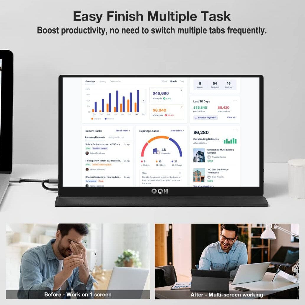 QQH 15.6 1080P IPS Portable Monitor (Refurbished) Online Online Clearance