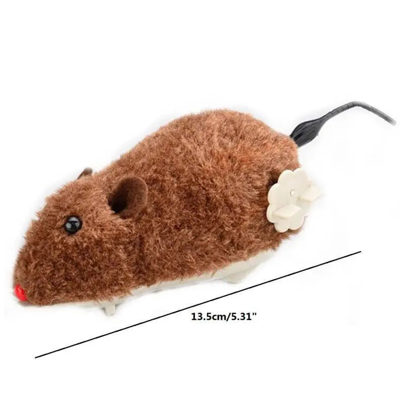 2-Pack: Wind Up Interactive Plush Mouse Toy For Cheap