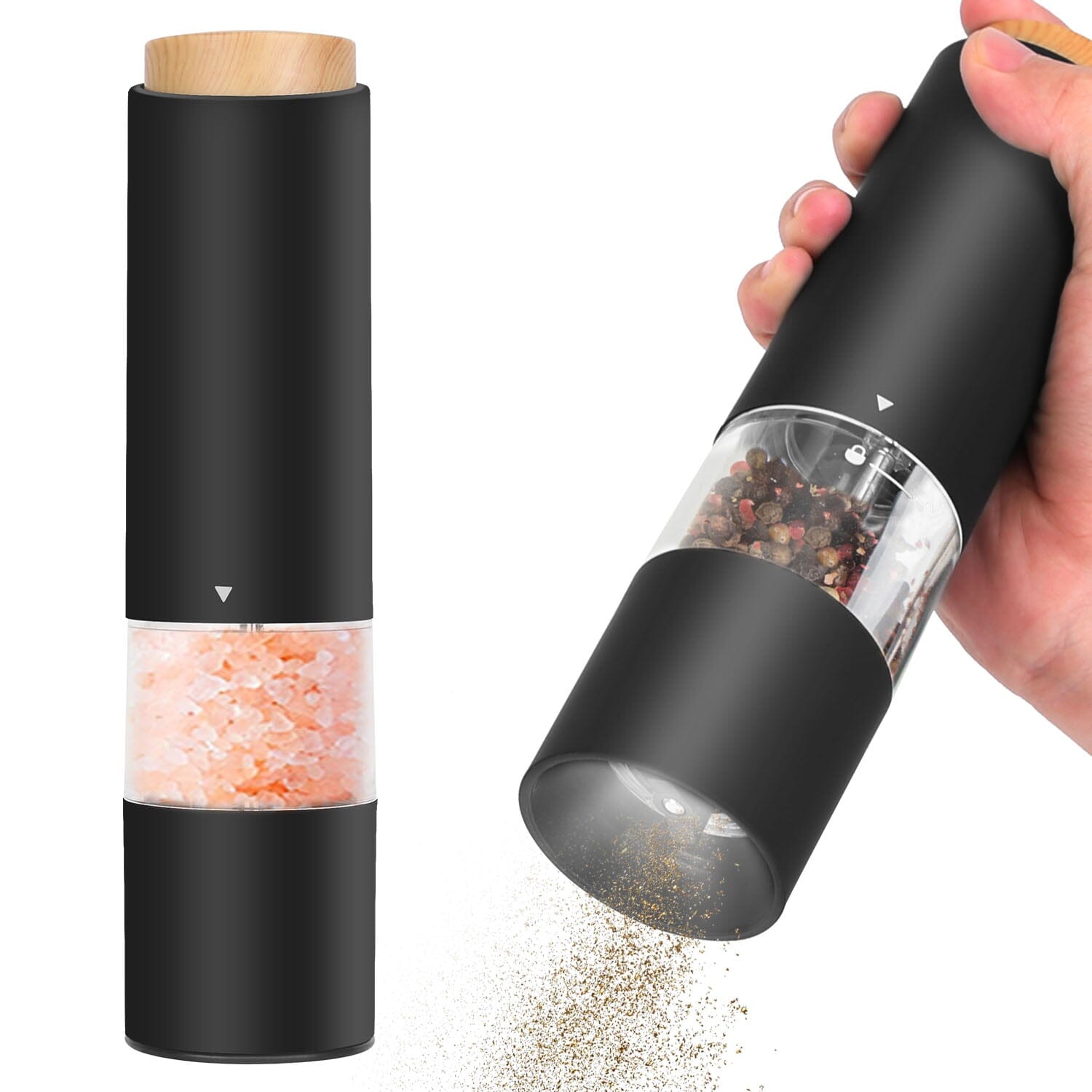 2-Pieces: Electric Salt and Pepper Grinder Battery Powered with Adjustable Coarseness Fast Delivery Cheap Online