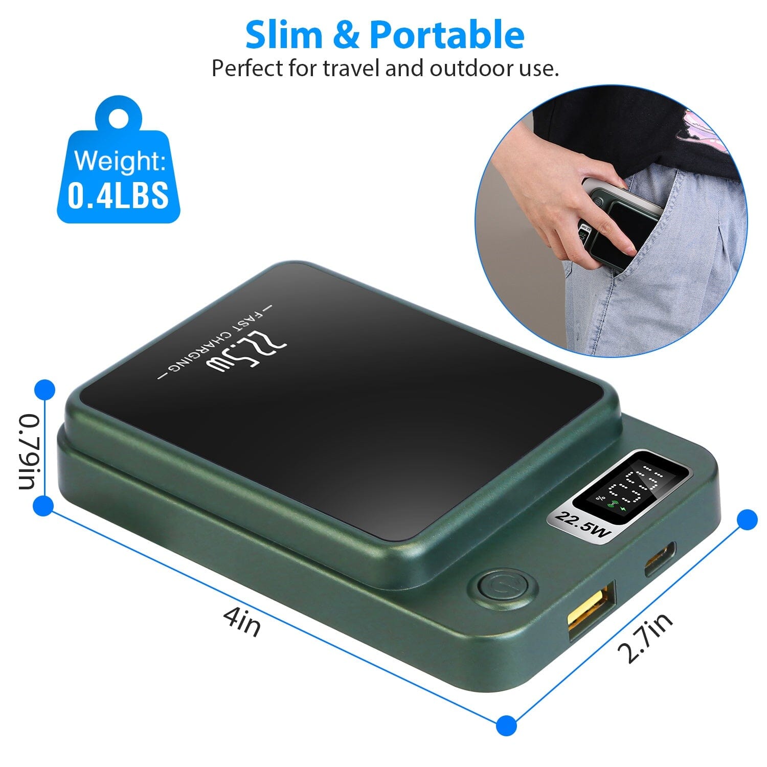 2-in-1 Magnetic Wireless Power Bank 10000mAh PD20W Fast Charger Mag Safe Outlet Cheap Pices