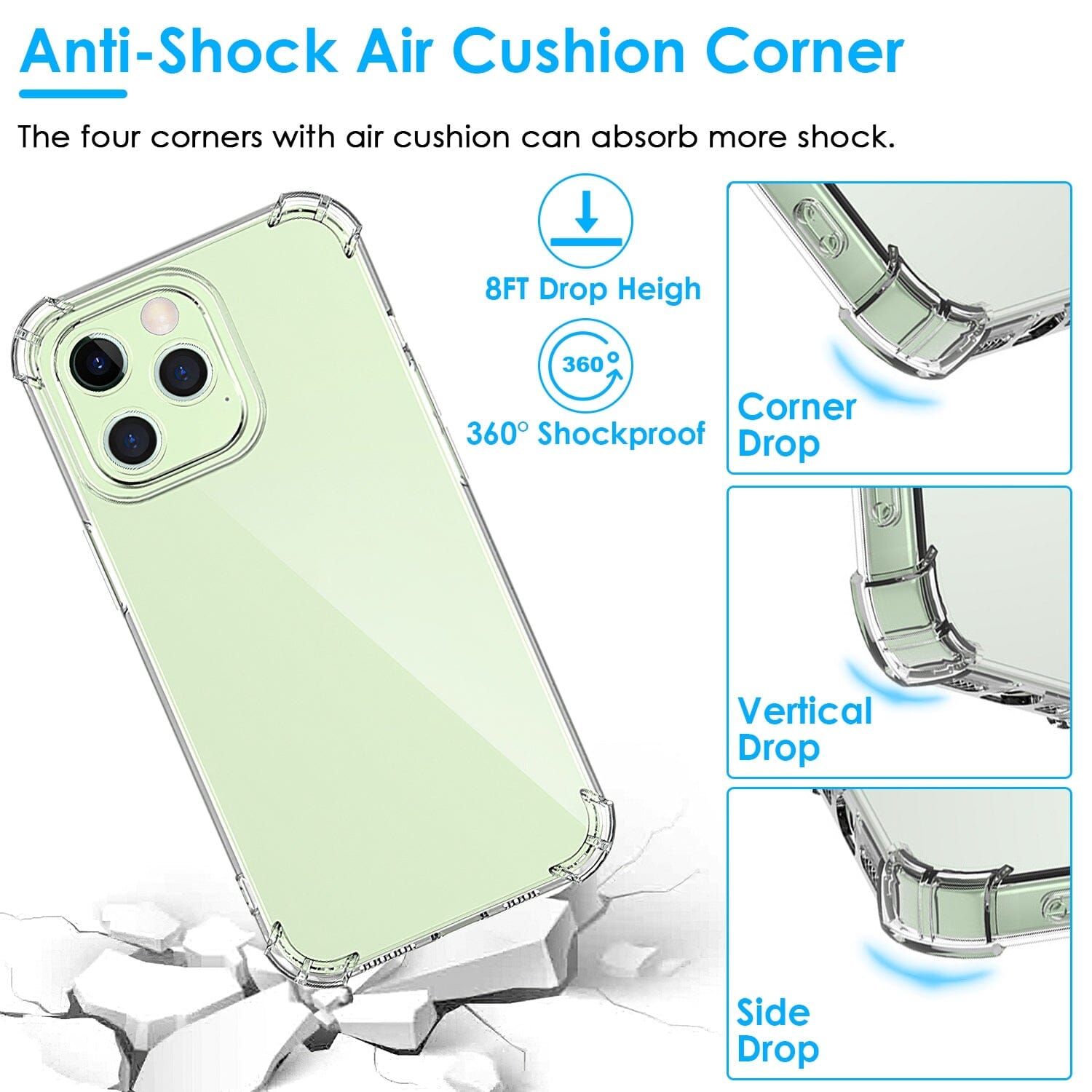 iPhone Shockproof Clear Phone Case Soft TPU Online Shop From China