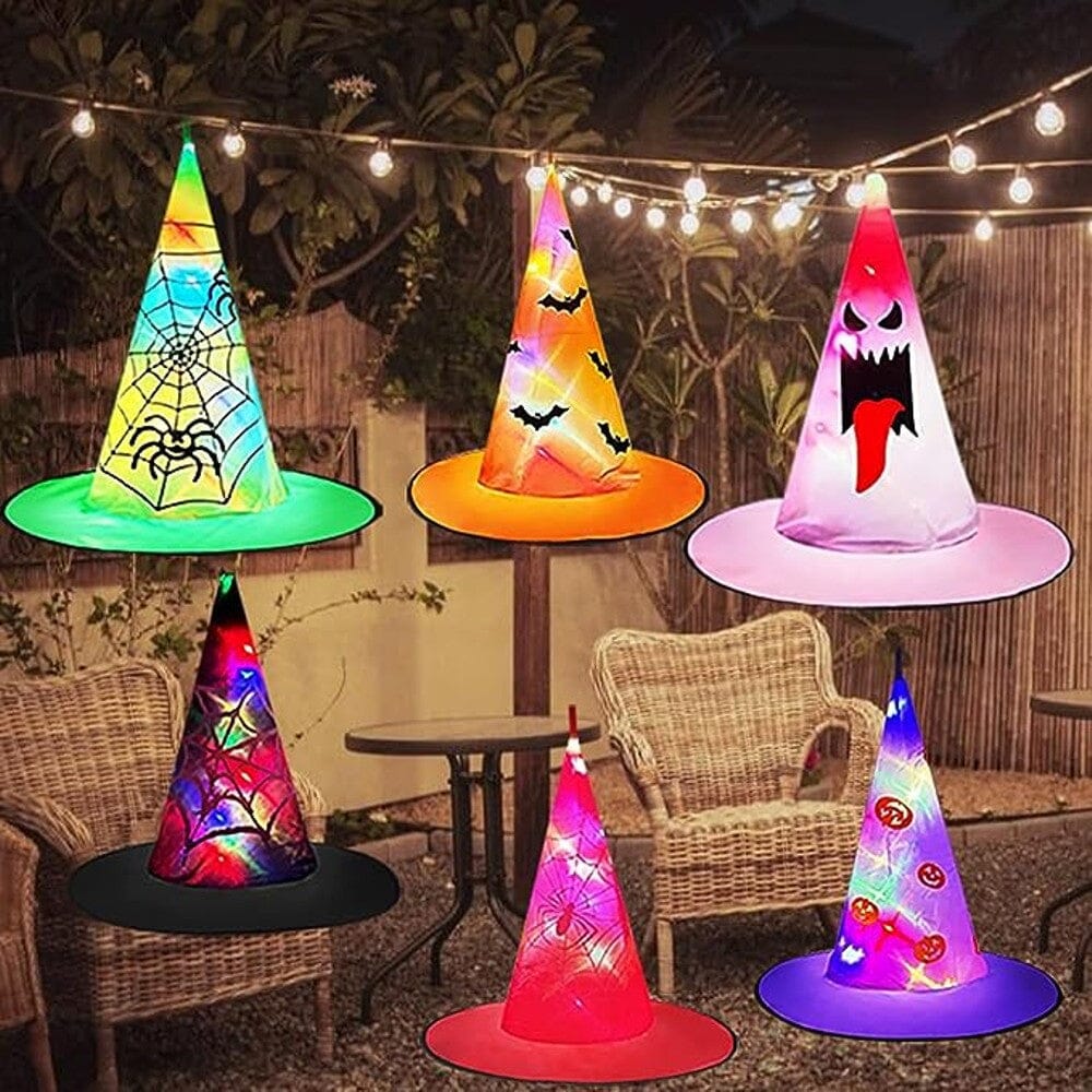 Assorted Halloween Witch Hat String Lights – 10LED – 15.2″ x 13.8″ – Batteries Included Sale Real