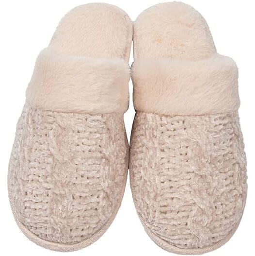 Roxoni Fur Trim Knit Sweater Slippers for Women Quality Free Shipping Outlet