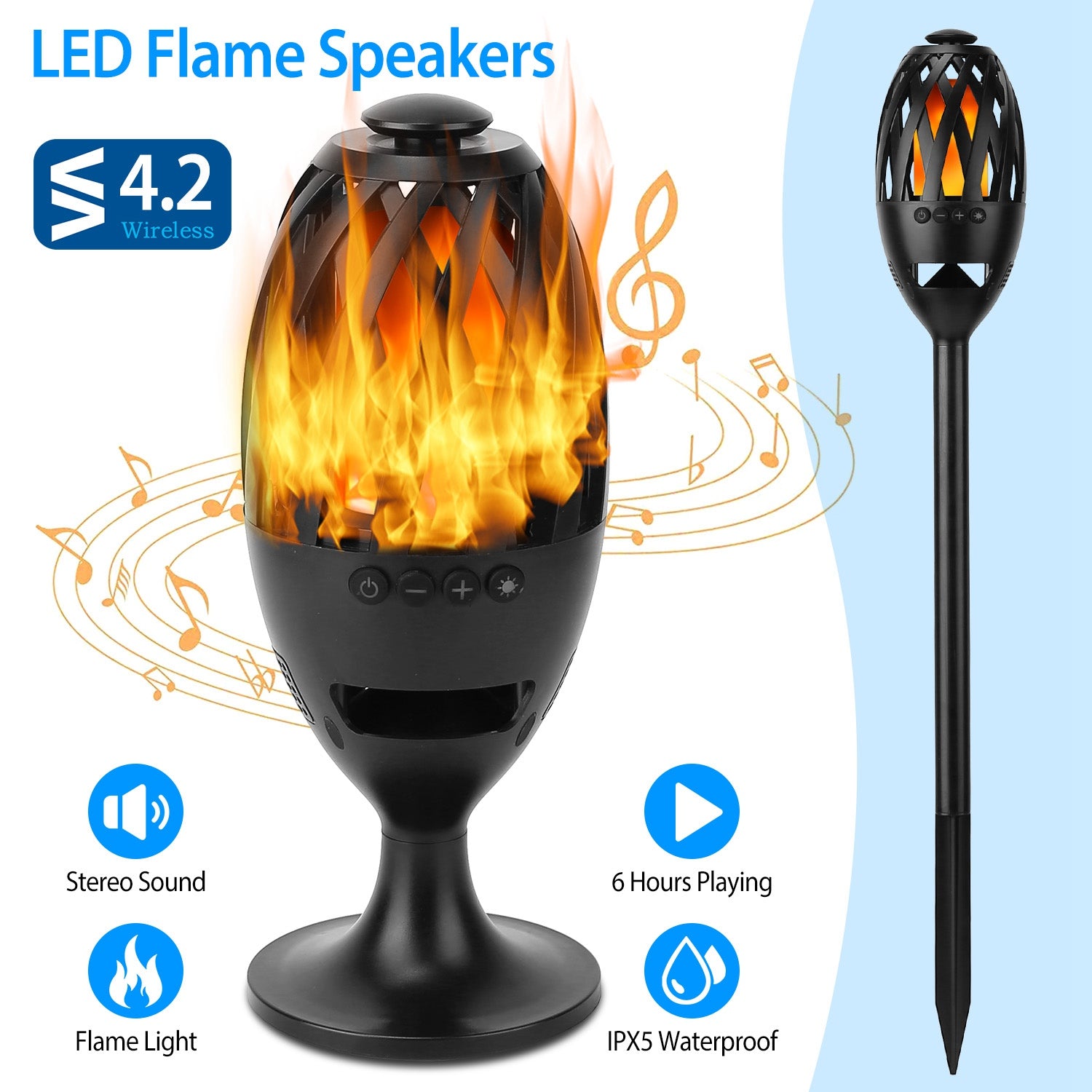 LED Flame Speakers Torch Cheap Free Shipping