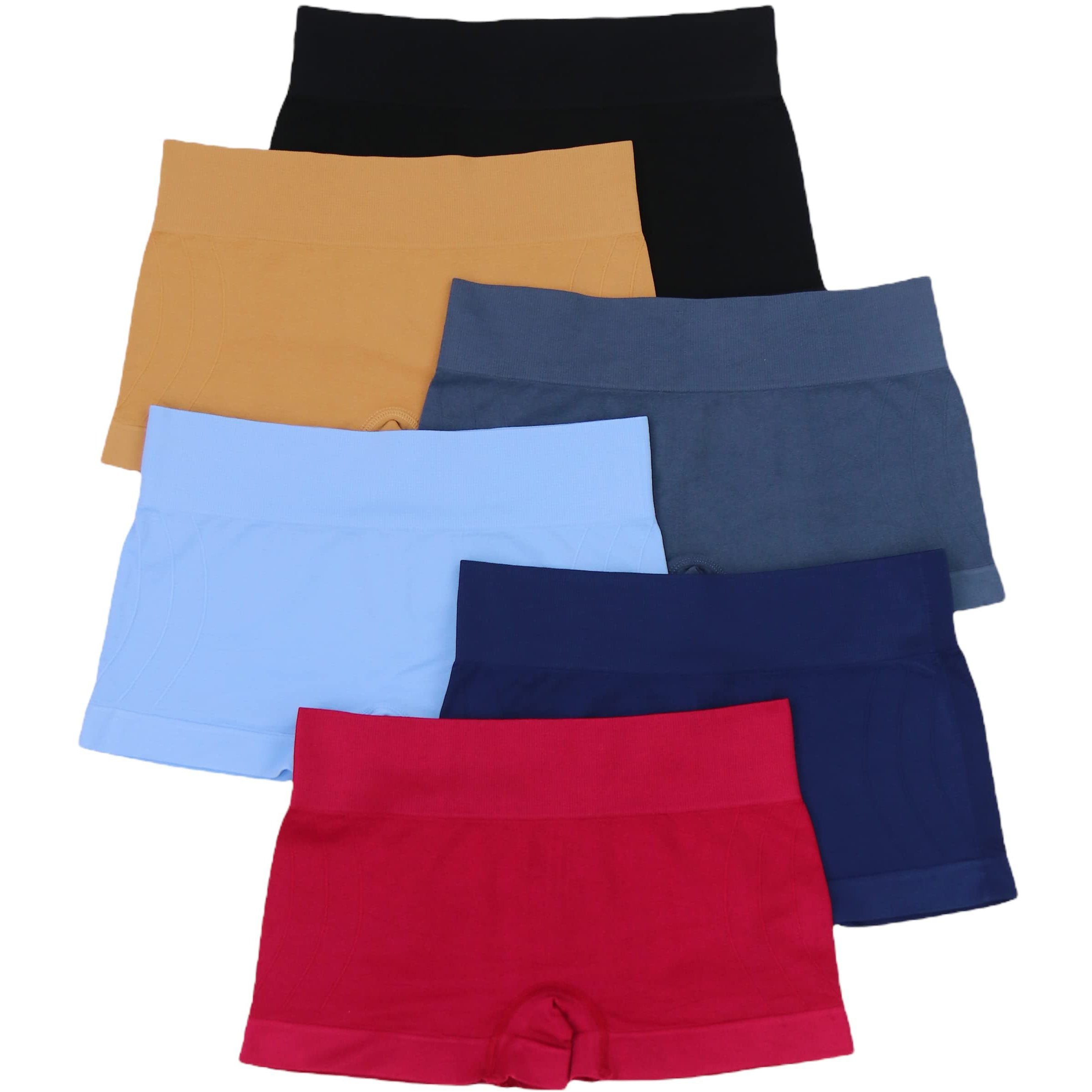 6-Pack: Women's Stretch Microfiber Cheeky Boyshort Panties Cheap Factory Outlet