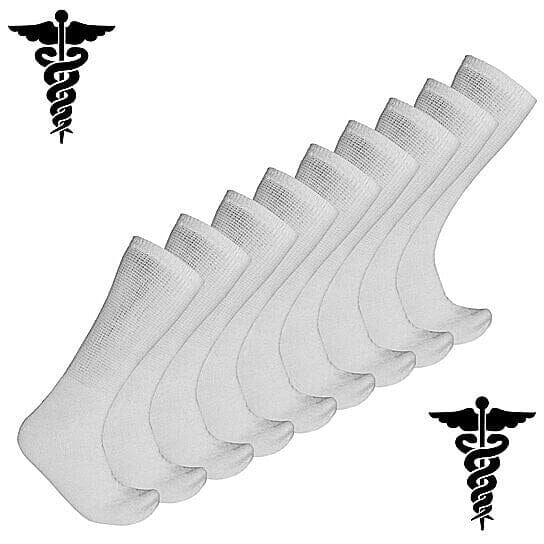 9-Pairs: Physician Approved Health Diabetic Crew Circulatory Socks Limited Edition Sale Online