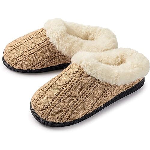 Pupeez Girls Cable Knit Slippers Fleece Lined House Shoe Cheap Sale Footlocker Finishline