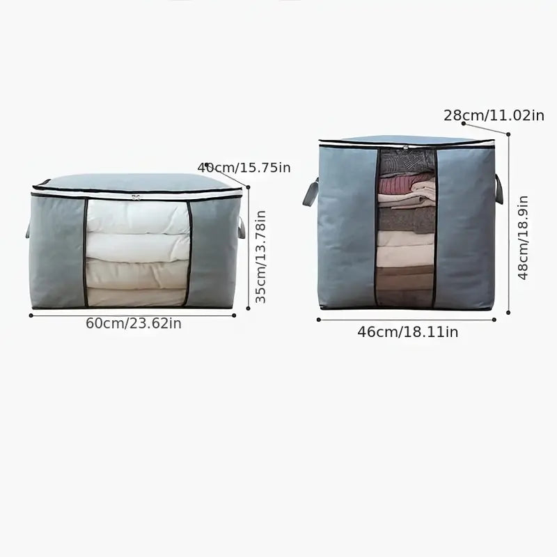 2-Pack: Large Storage Bag Organizer with Reinforced Handle, Clear Window & Sturdy Zippers In China For Sale