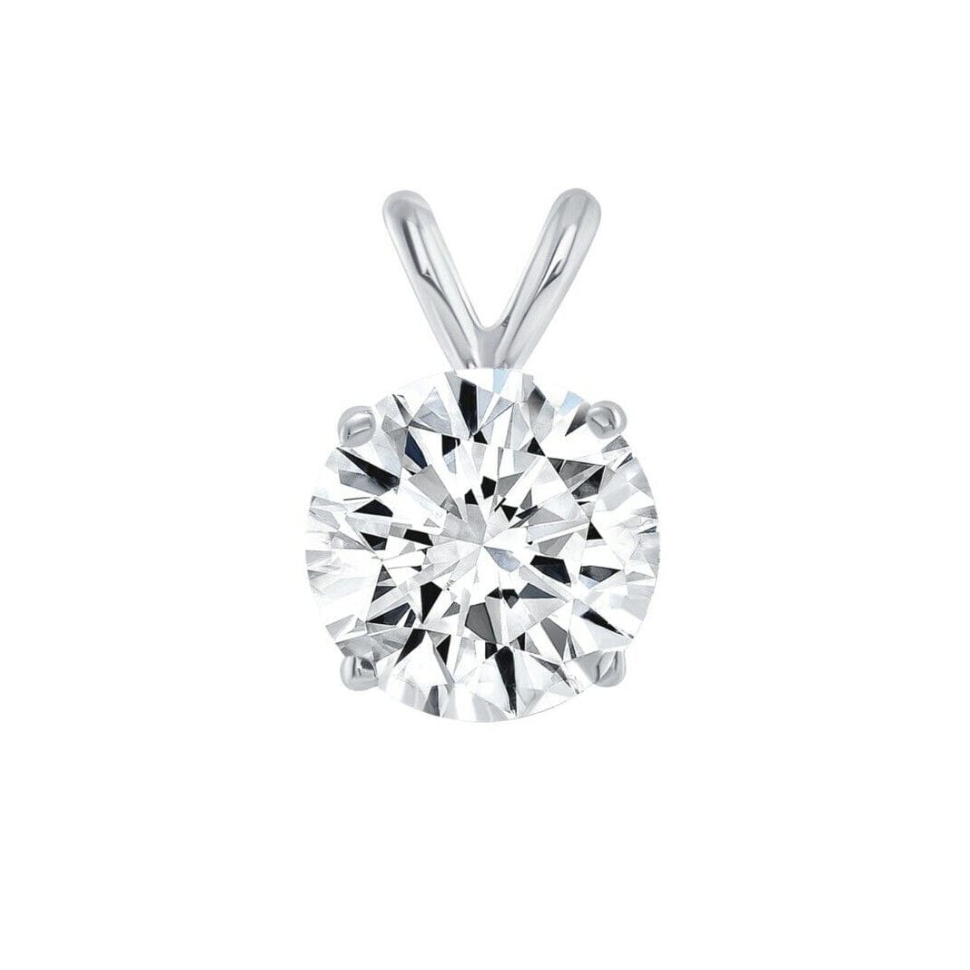 Diamond Solitaire Pendant 14k White Gold Lab Grown Outlet Locations