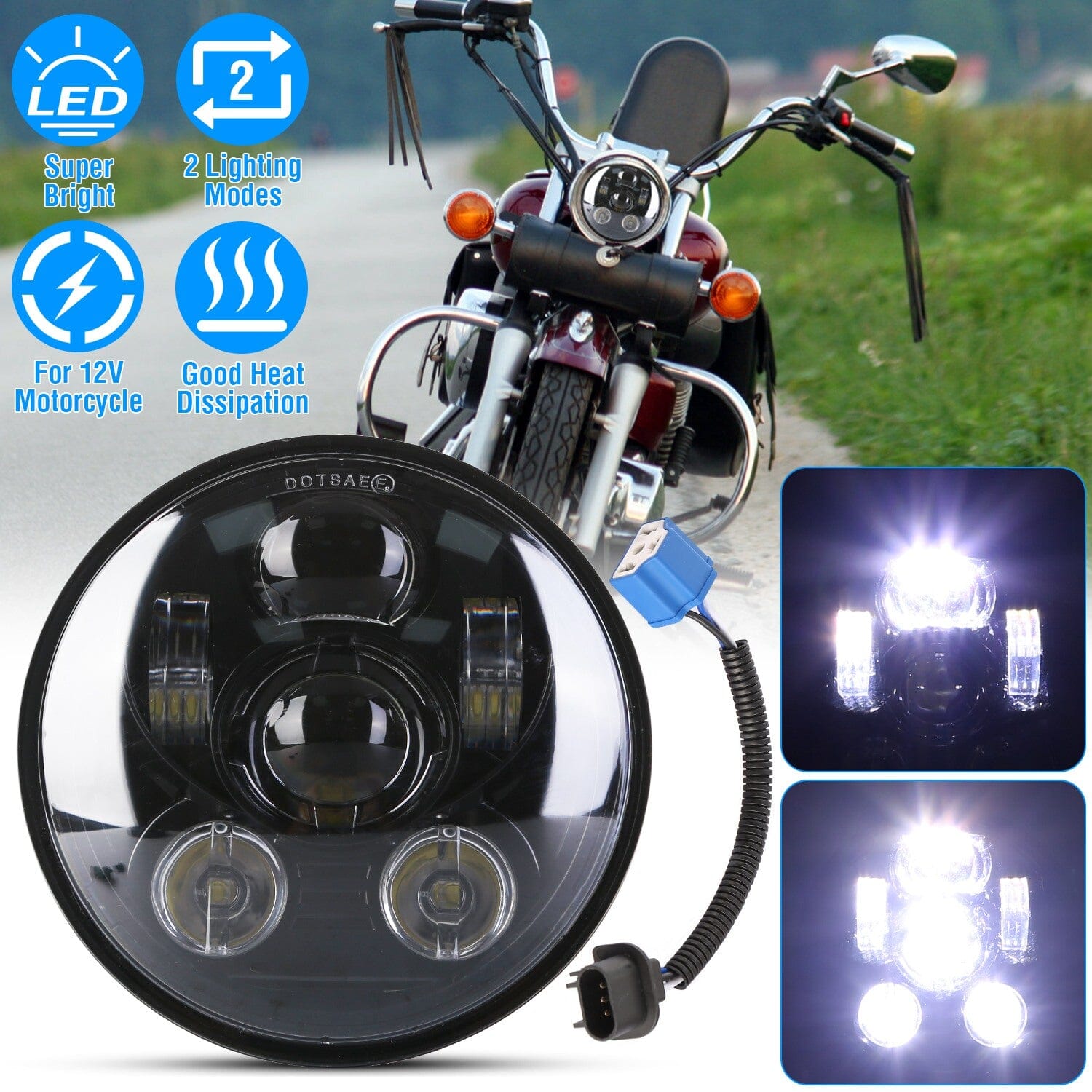 5.75-Inch LED Motorcycle Headlight Cheapest Pice Sale Online