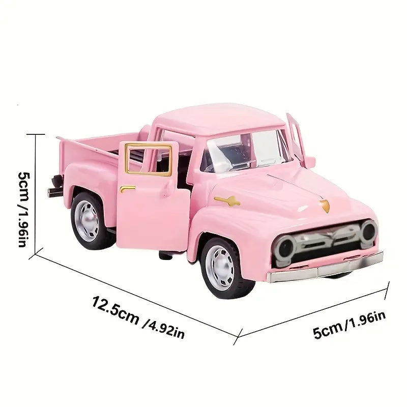 Vintage Mini Diecast  Truck Christmas Metal Farmhouse Decorative Tabletop Storage High Quality