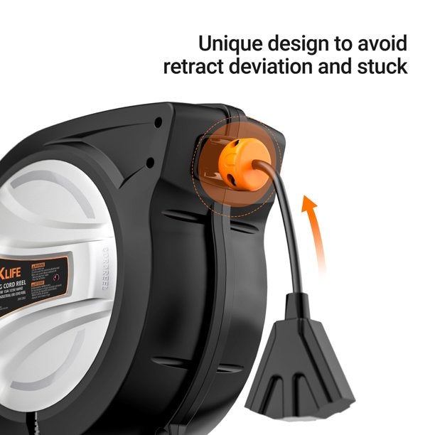 Tacklife Retractable Extension Cord, 65FT+4.5 Extension Cord Reel Outlet Store Cheap Pice