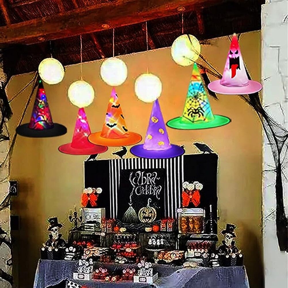 Assorted Halloween Witch Hat String Lights – 10LED – 15.2″ x 13.8″ – Batteries Included Sale Real