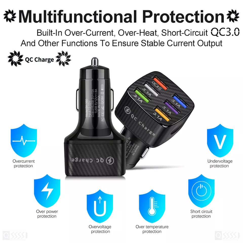 PBG LED 6 Port Car Charger and 4Ft. 3-in-1 Cable Combo Where To Buy