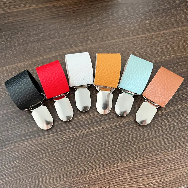 6-Piece: Hat Clip for Summer Travel on Bag Luggage PU Leather Hat Supply Online