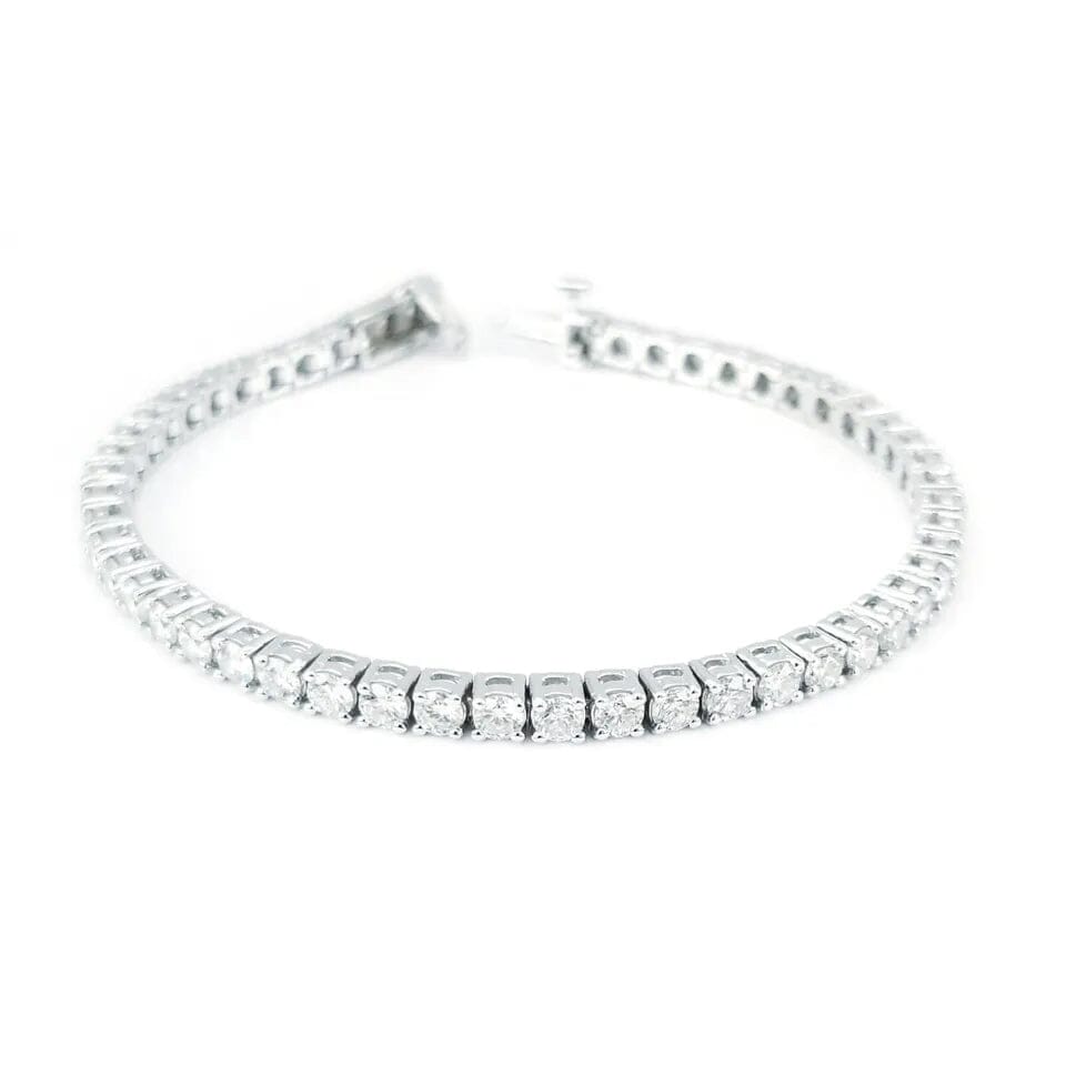 9 Ct Genuine Round-Cut Real Diamond Tennis Bracelet 7 14K White Gold Outlet Locations Cheap Pice